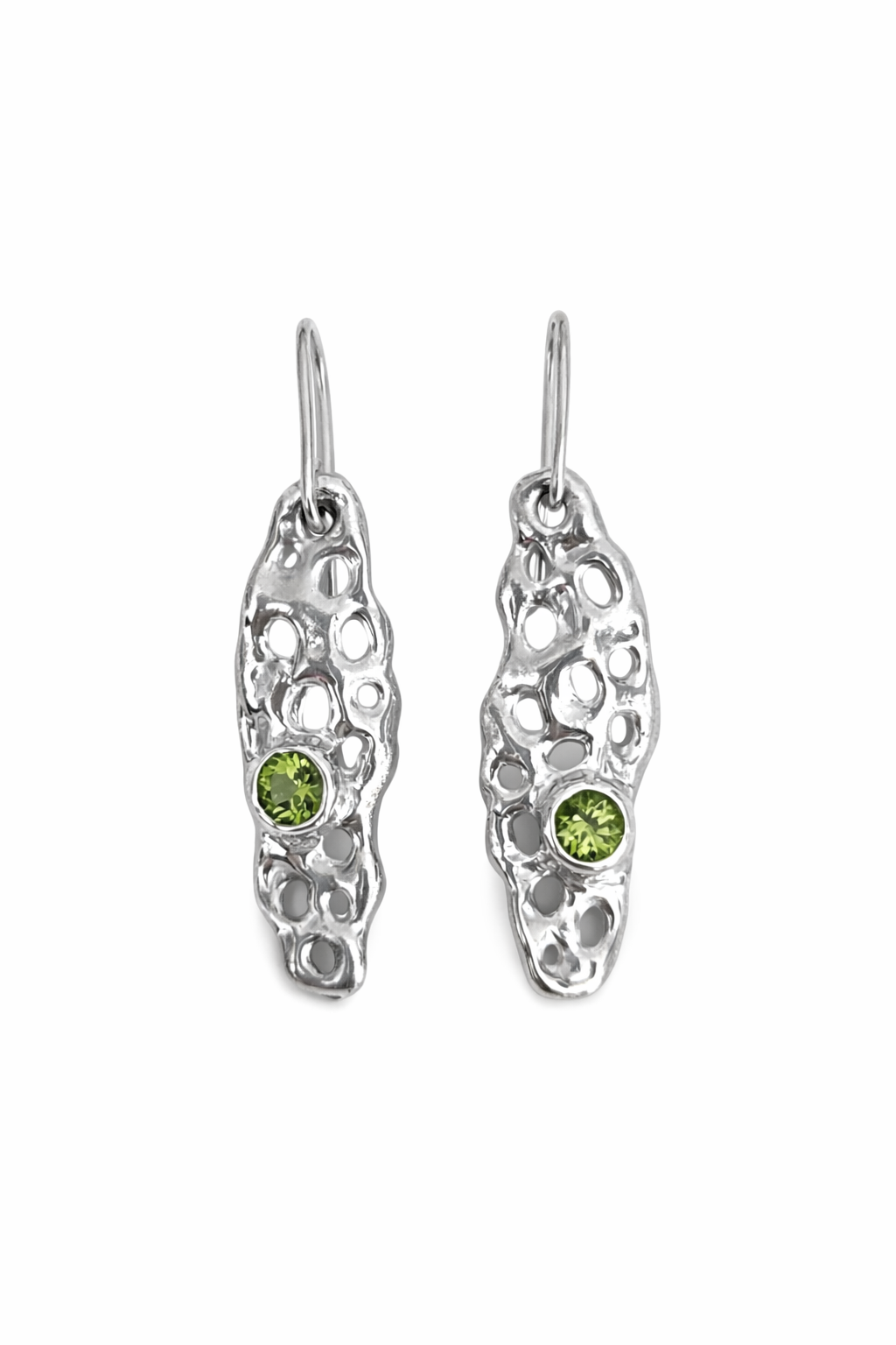 Sterling silver peridot earrings