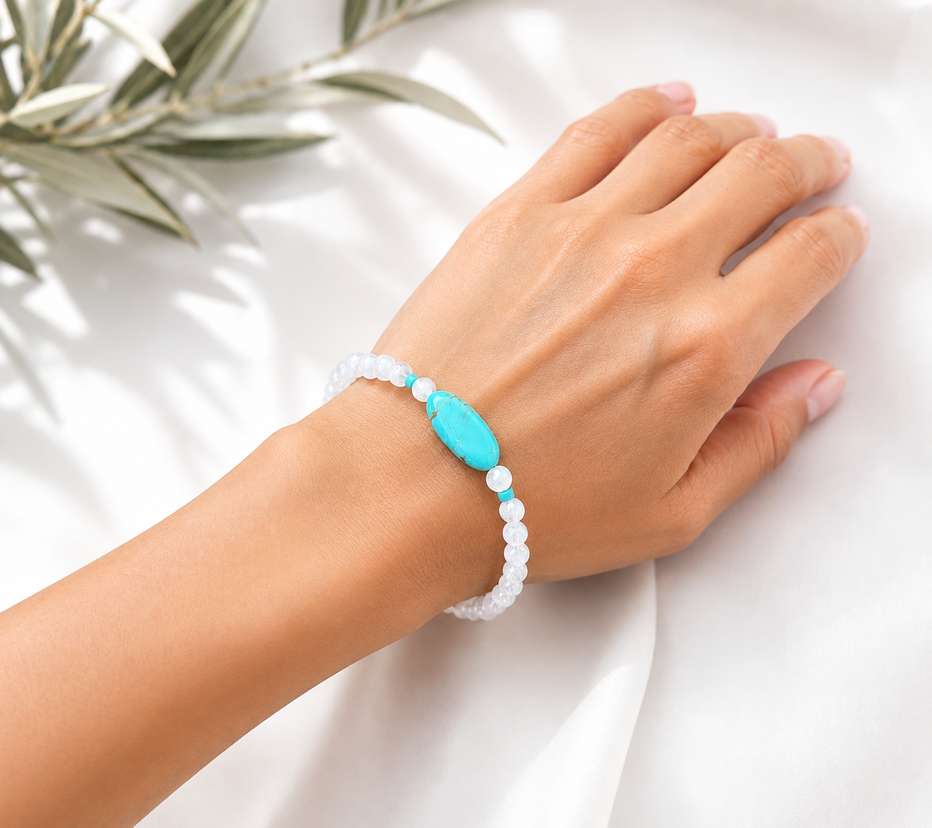 Moonstone and Turquoise bracelet