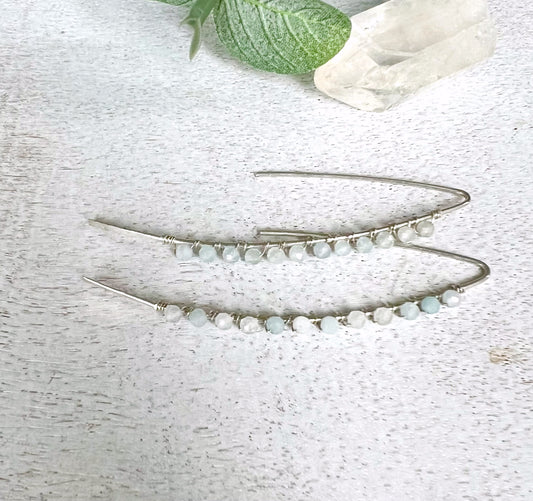 Sterling Silver Aquamarine Earrings